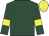 dark green, yellow armbands and cap