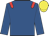 royal blue, red epaulets, yellow cap
