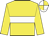 Yellow, white hoop, yellow sleeves, quartered cap