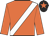 Orange, white sash, black cap, orange star