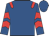 Royal blue, red epaulettes, red chevrons on sleeves, royal blue cap