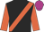 Black, amber sash, amber sleeves, violet cap