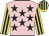 Pink, black stars, yellow and black striped sleeves and cap