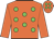 orange, green spots, orange sleeves