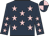 dark blue, pink stars, dark blue and pink quarted cap