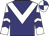 navy, white chevron, white sleeves, navy chevrons, quartered cap