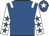 Royal blue, white epaulettes and sleeves, royal blue stars and cap, white star