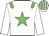 White, green epaulets, green star, white cap, green stripes