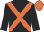 Black, orange cross belts, orange cap