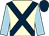 Beige body, big-blue saint's cross andre, blue-light arms, big-blue cap