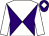 White body, purple diabolo, white arms, purple cap, white diamond