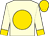 Cream, gold infinity, collar and cuffs, cream sleeves, gold diabolos, gold cap