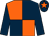 Dark blue & orange quartered, dark blue sleeves, orange star on cap