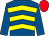 Royal blue & yellow chevrons, royal blue sleeves, red cap