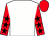 White, red sleeves, black stars, red cap
