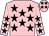Pink, black stars