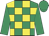 Emerald green & yellow check, emerald green sleeves & cap