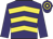 Purple & yellow chevrons, purple sleeves, hooped cap