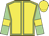 Yellow, light green seams, sleeves, yellow armlets, yellow cap