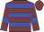Garnet body, big-blue hooped, garnet arms, big-blue armlets, garnet cap