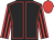 Black body, red seams, red arms, black striped, red cap