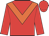 Red body, orange chevron, red arms, red cap