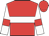 Red, white hoop, white sleeves, red armlets