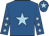 Royal blue, light blue star, royal blue sleeves, light blue stars, royal blue cap, light blue star