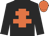 Black, orange cross of lorraine, orange cap