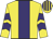 Yellow, purple stripe, Yellow sleeves, Purple chevrons, Yellow and Purple striped cap