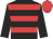 Black, red hoops, black sleeves, red cap