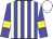Blue and White stripes, Blue sleeves with Yellow armlets, White cap