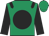 Emerald green, black disc and epaulets, black sleeves, emerald green cap