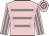 pink, grey braid, striped sleeves, hooped cap