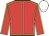 Red body, yellow seams, red arms, yellow seams, white cap