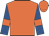 Orange, royal blue sleeves, orange armlets