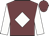 Garnet body, white diamond, white arms, garnet cap