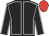 black, white seams, red cap