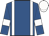 Royal blue, white braces, armlets, cap