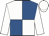 Royal blue & white quartered, white sleeves & cap