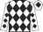 White & black diamonds, black diamond on cap