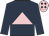 Dark blue, pink triangle, pink cap, dark blue diamonds