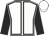 White, black seams, black sleeves, white cap