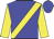 Blue, yellow sash, yellow sleeves, blue cap