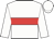 White, red hoop, white cap