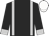 black, silver braces and cuffs, white cap