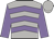 Light grey, mauve chevrons and sleeves, light grey cap