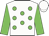 White, green spots, green sleeves, white cap