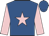 Royal blue, pink star, pink sleeves