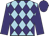 Light Blue and Purple diamonds, Purple sleeves and cap
